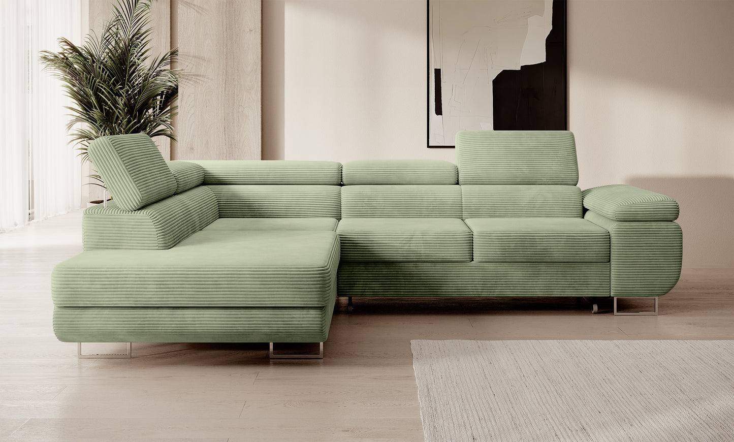 Dīvāns Steva 90/275/203 cm Poso 47 - N1 Home