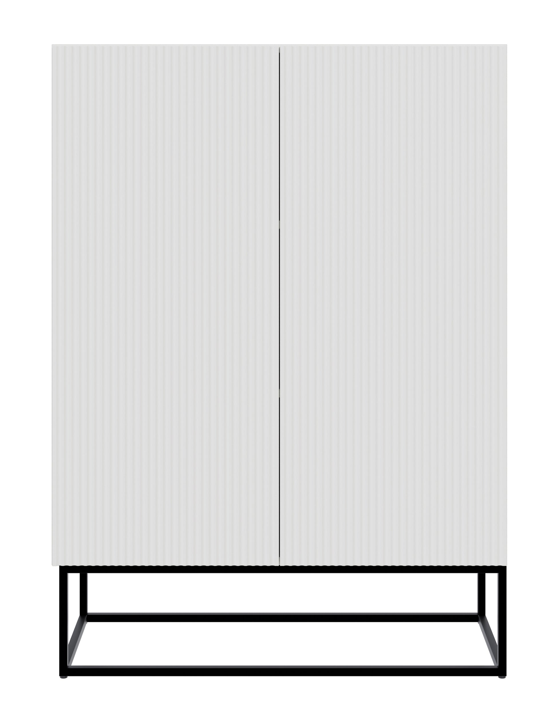 Kumode Velda 90/125/38 cm balts/melns - N1 Home
