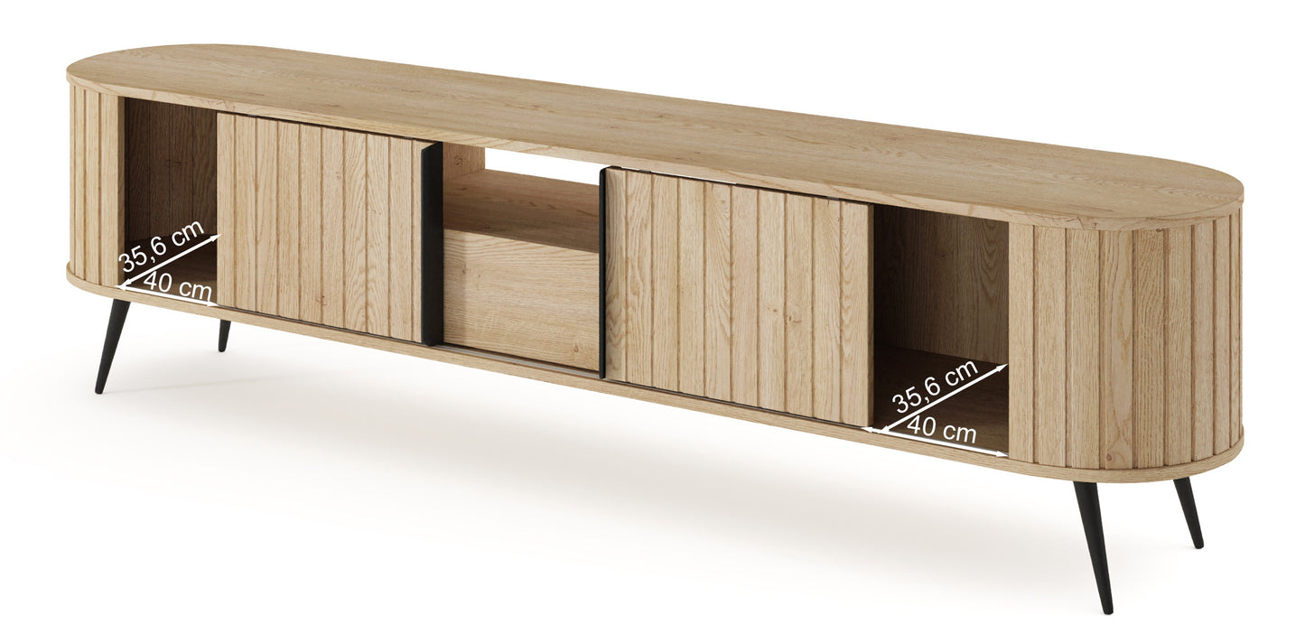 TV skapis Lavas 51/196/40 cm Kremonas ozols