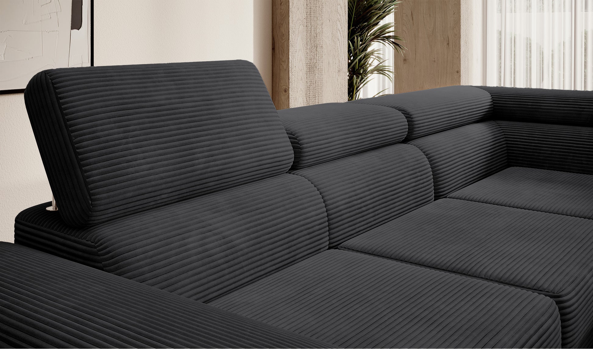 Dīvāns Steva 90/275/203 cm Poso 135 - N1 Home