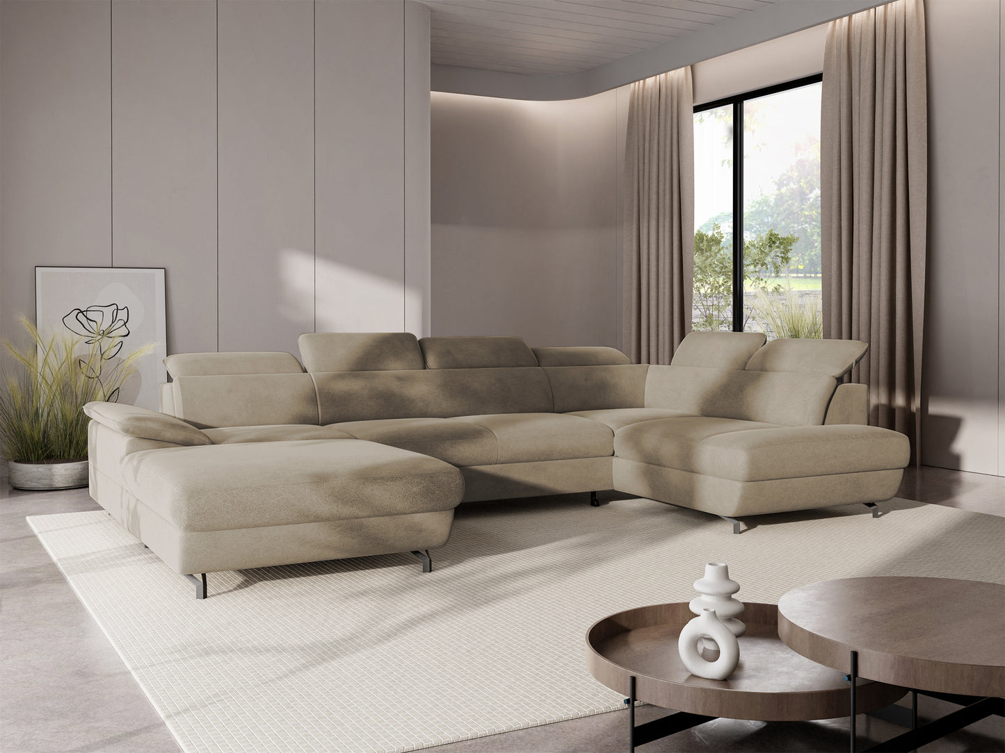 Dīvāns Lamigo U 80/333/203 cm Castel 15