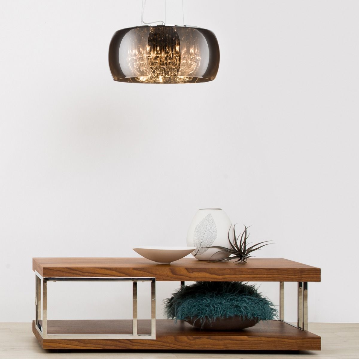 Piekaramā lampa Kristāla 145/50 cm hroms - N1 Home