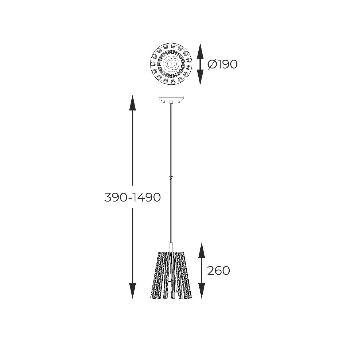 Piekaramā lampa Bahram 39/19/19 cm zelts - N1 Home