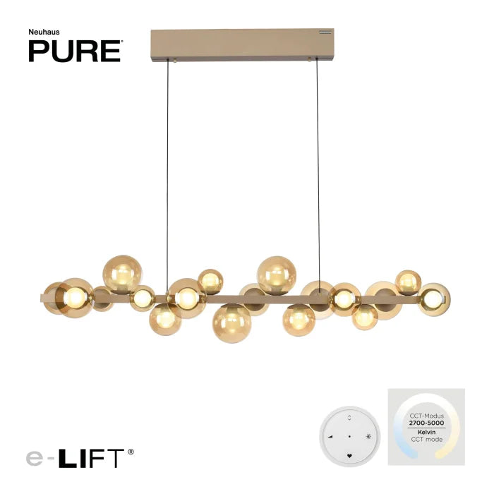 Piekaramā lampa PURE E-Popup 29/240/120 cm bronza