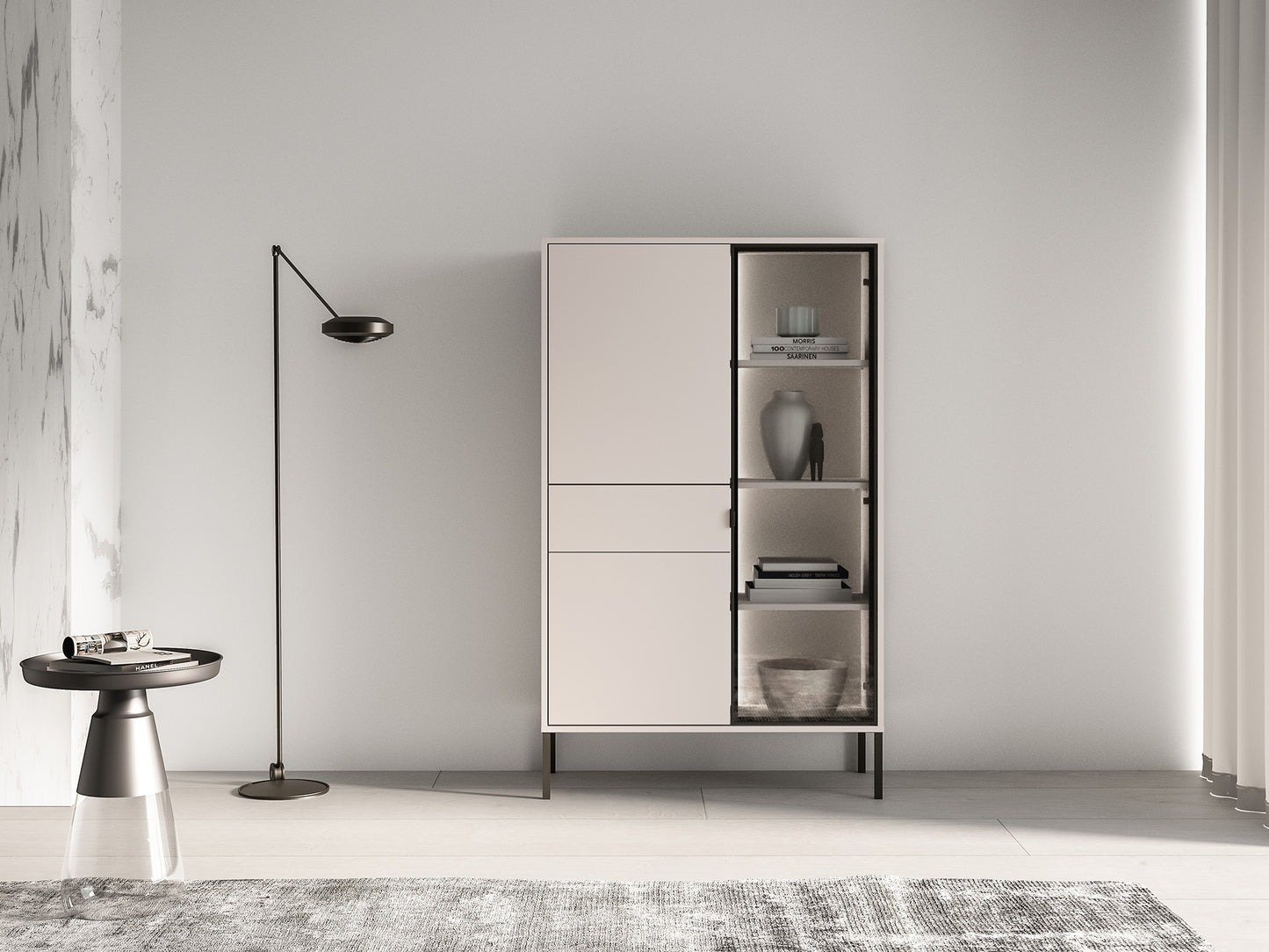 Skapis Baree 92/150/40 cm kašmirs