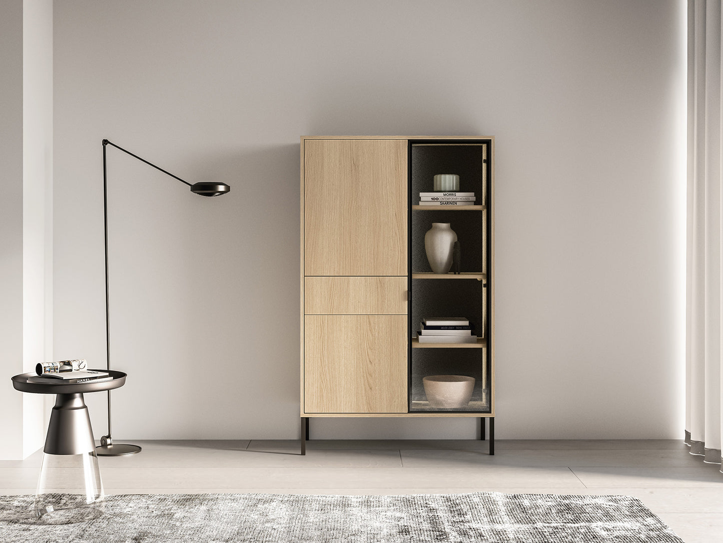 Skapis Baree 92/150/40 cm Lindberg ozols