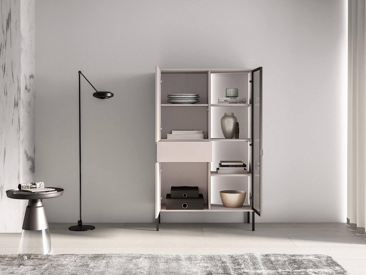 Skapis Baree 92/150/40 cm kašmirs