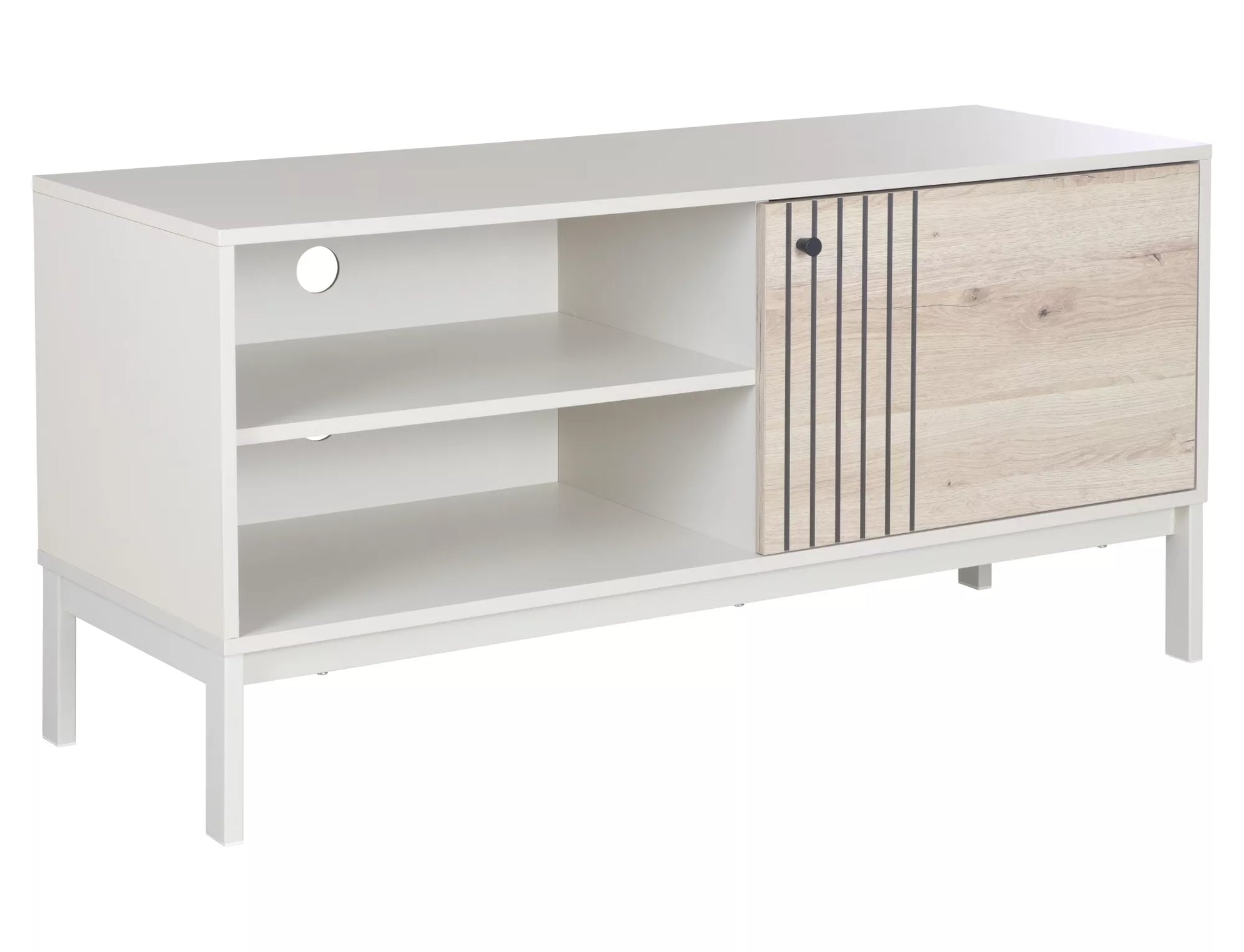 TV skapis Frosi 40/120/58 cm ozols/netīri balta - N1 Home