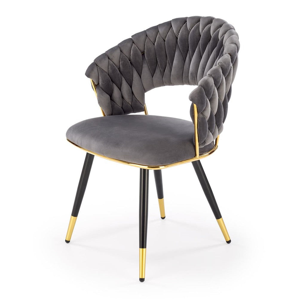 Krēsls Barons 62/58/85/48 cm tumši zaļš/zelts - N1 Home