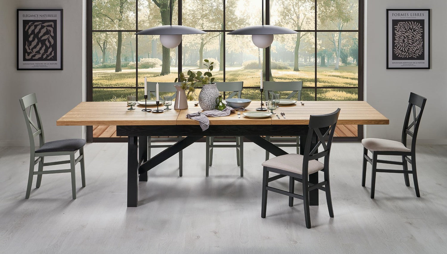Galds Fresta 200-280/100/77 cm ozols - N1 Home