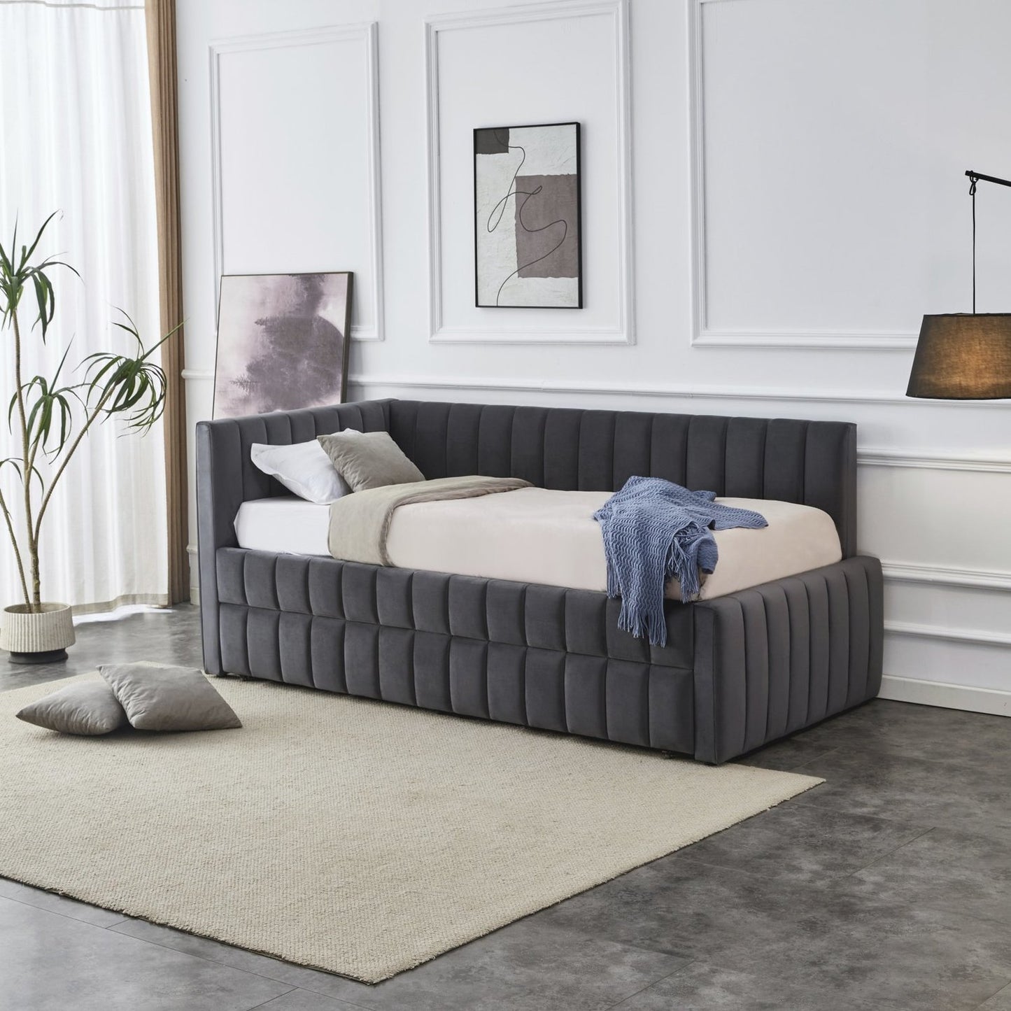 Gulta Deryt 229/105/50 cm pelēks