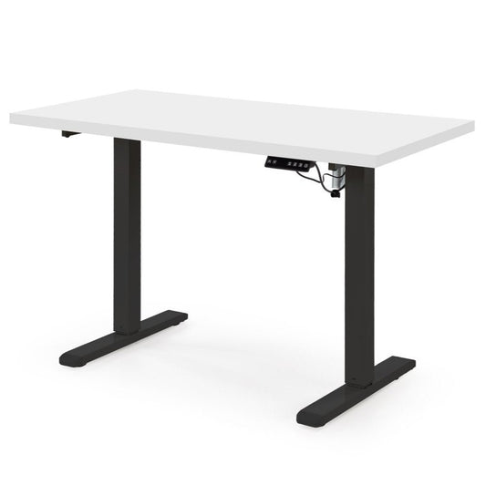 Biroja galds Juras 120/60/75-120 cm balts/melns - N1 Home