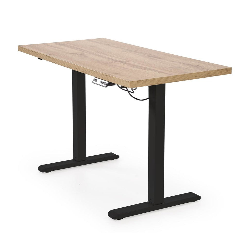 Biroja galds Juras 120/60/75-120 cm artizan ozols/melns - N1 Home