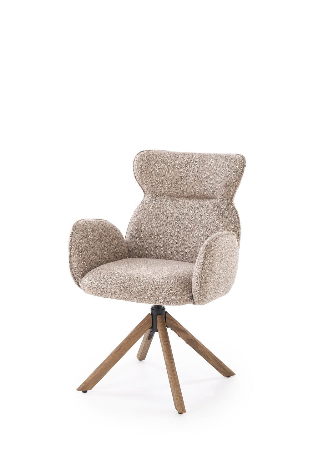 Krēsls Riest 63/64/93/50 cm tumši bēšs/ gaišs valrieksts - N1 Home