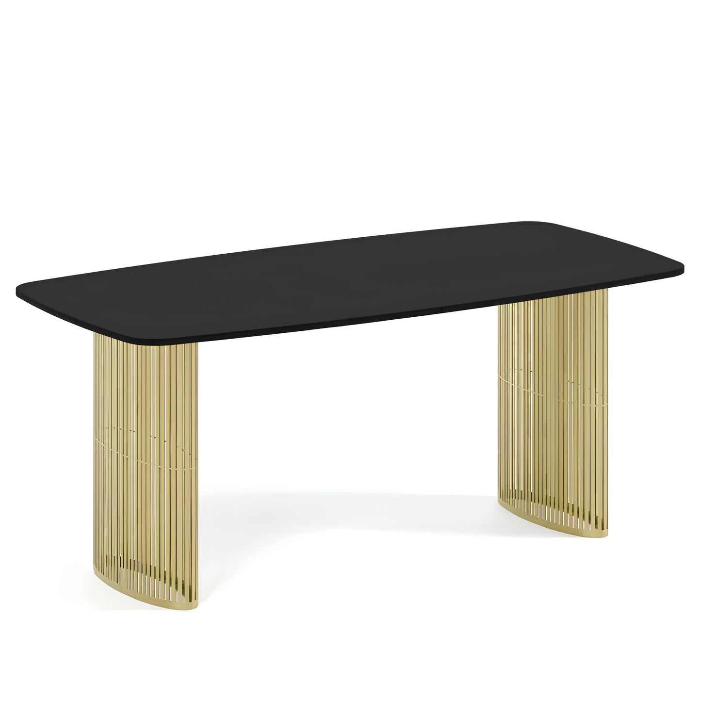 Galds Arco 160;180;200/76/90 cm melns/zelts