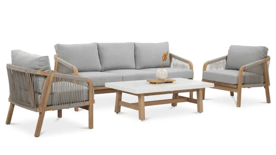 Koka dārza mēbeļu komplekts Jaco Caffe pelēks - N1 Home