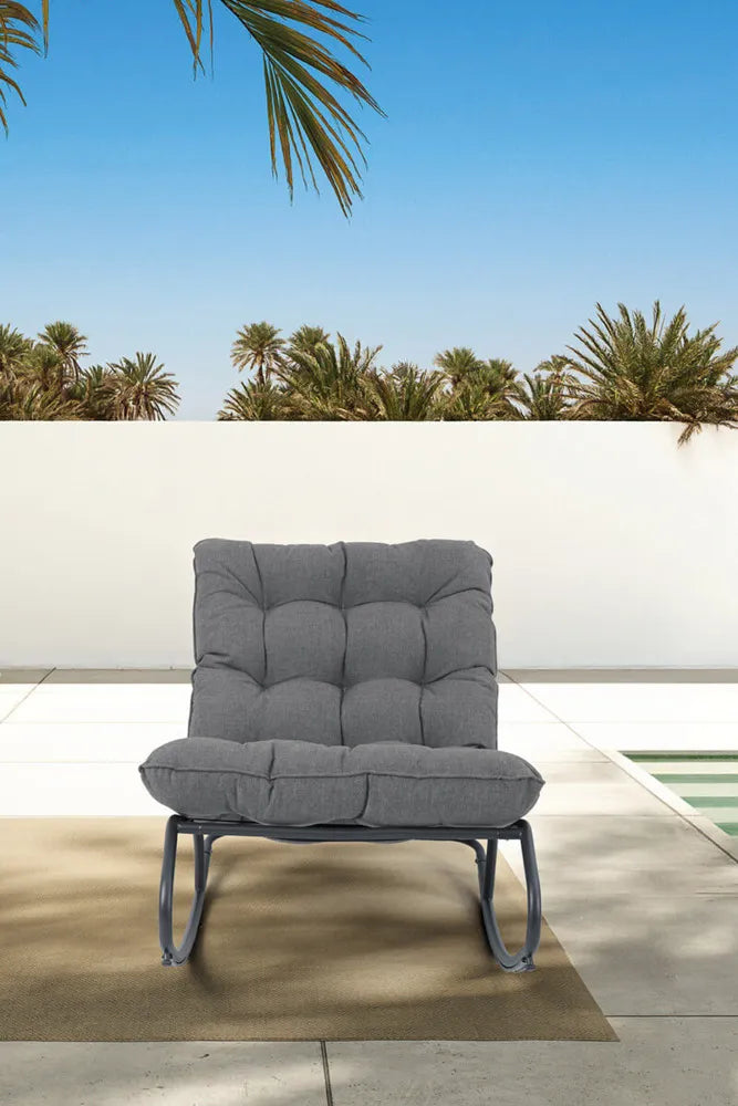 Šūpuļkrēsls Aga 71/115/73 cm  tumši pelēks - N1 Home