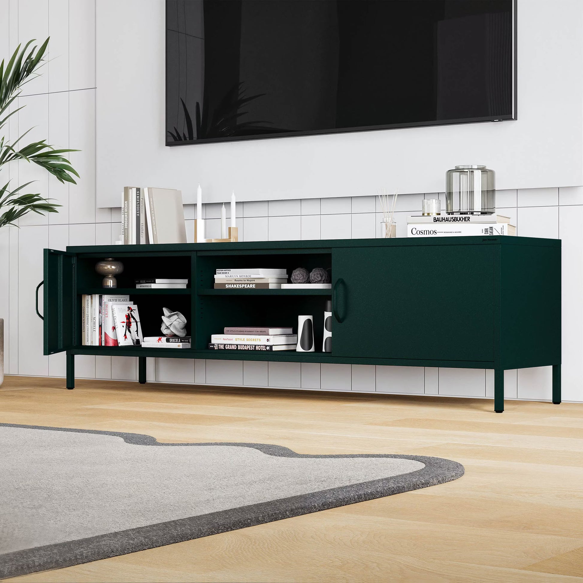 TV skapis/kumode Rosars 170/40/50 cm zaļš - N1 Home