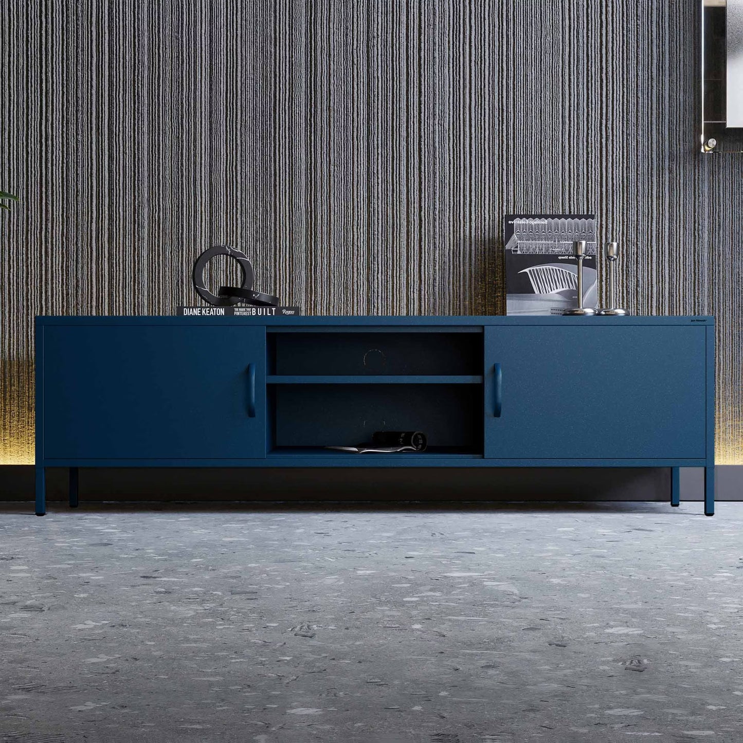 TV skapis/kumode Rosars 170/40/50 cm zils - N1 Home