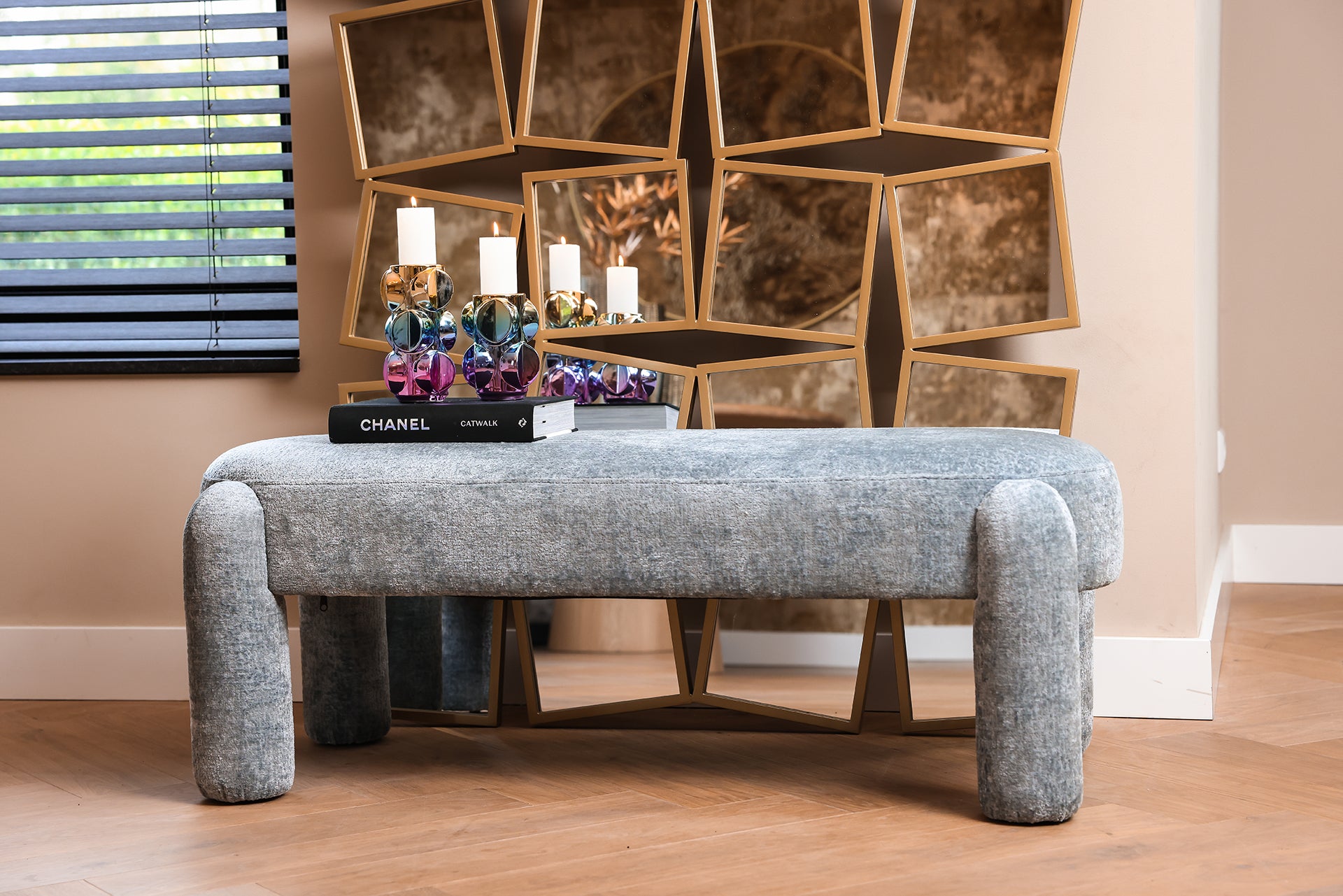 Spogulis Richmond Interiors Badia 220/112/2,5 cm zelts - N1 Home