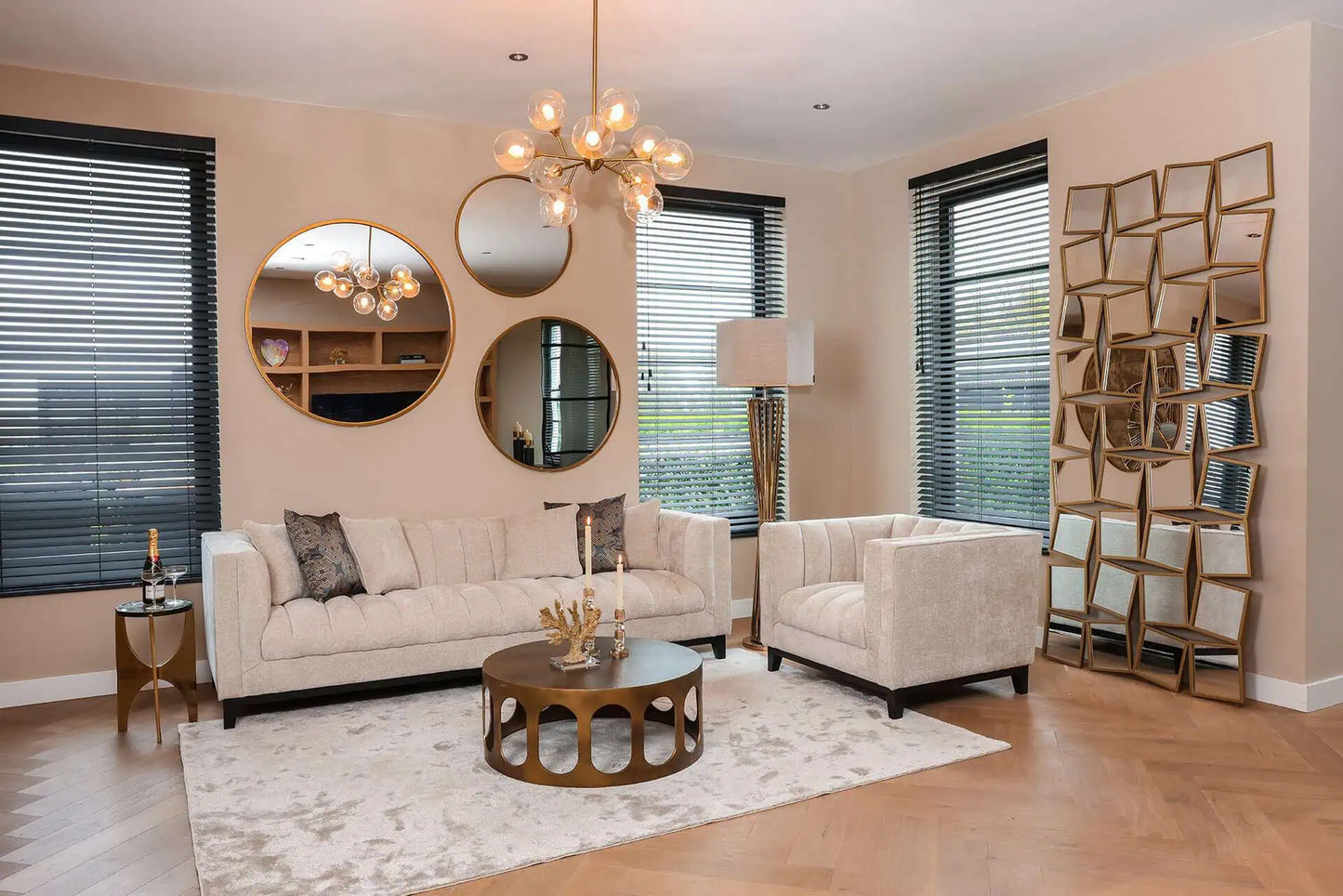 Spogulis Richmond Interiors Maeron 70/70 zelts - N1 Home