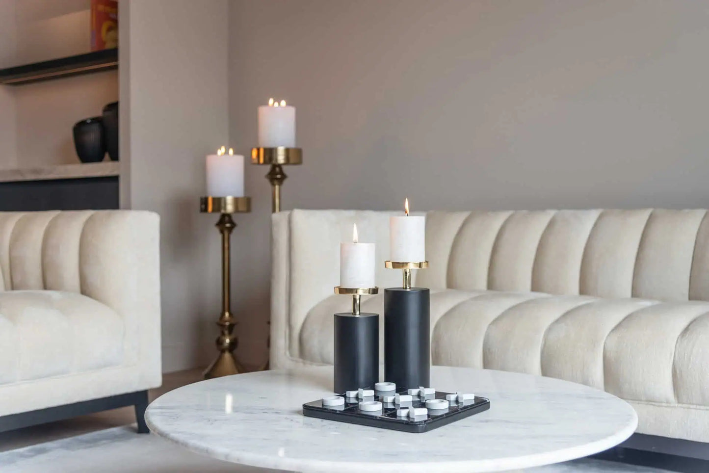 Svečturis Presley gold small Richmond Interiors 80/21/21 cm zelts - N1 Home