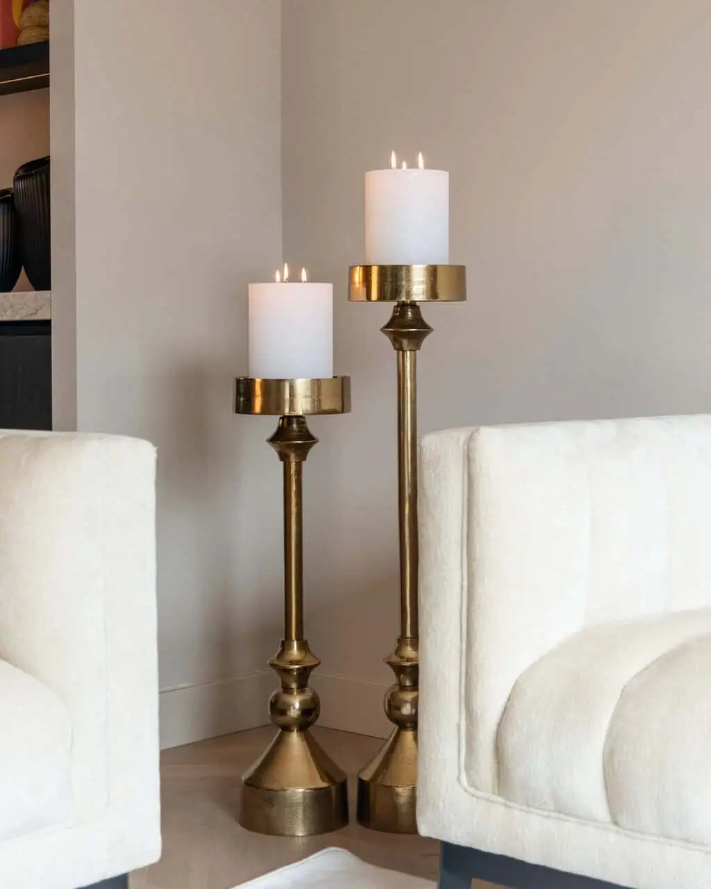 Svečturis Presley gold small Richmond Interiors 80/21/21 cm zelts - N1 Home