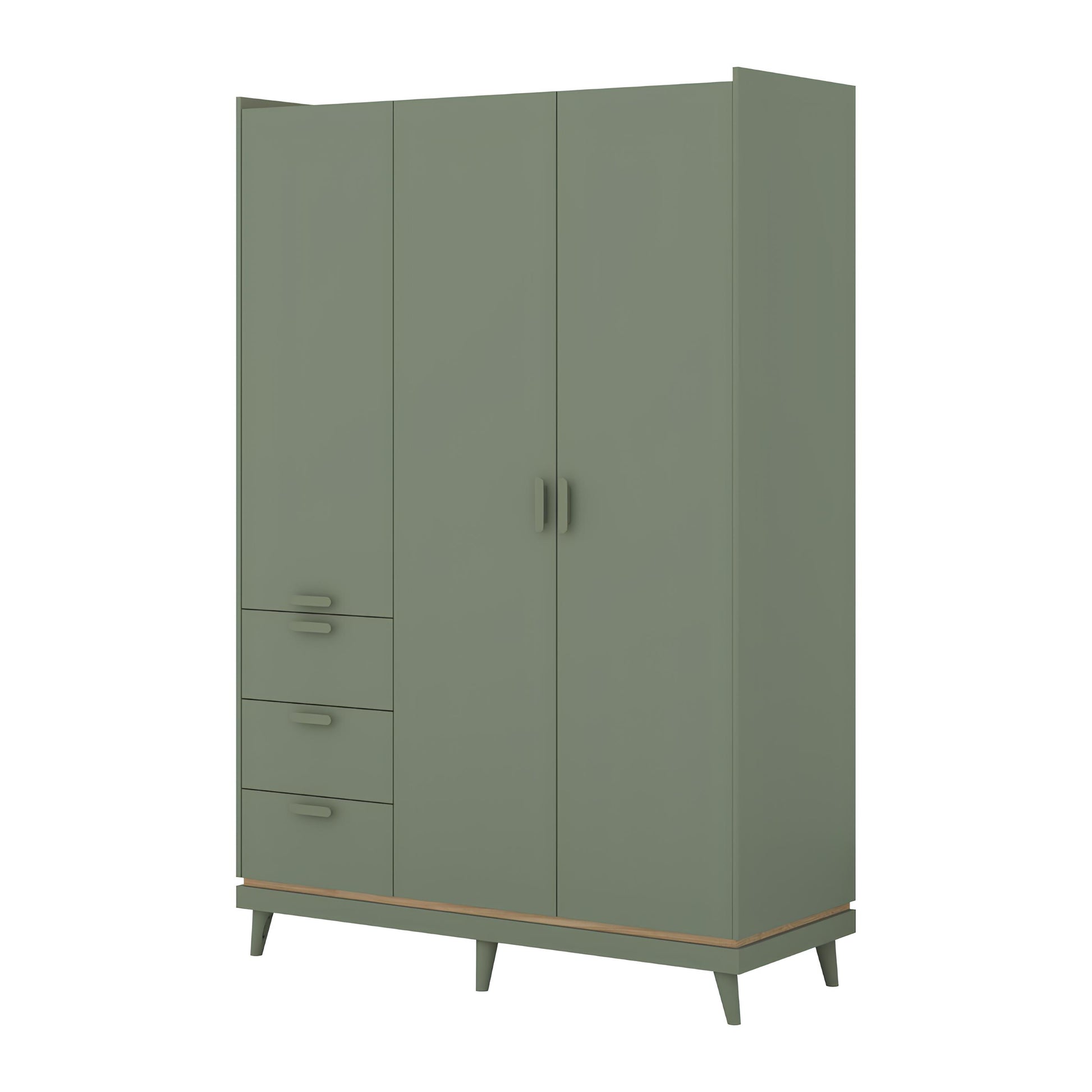 Skapis Skanija  144;190/215/57 cm zaļs - N1 Home