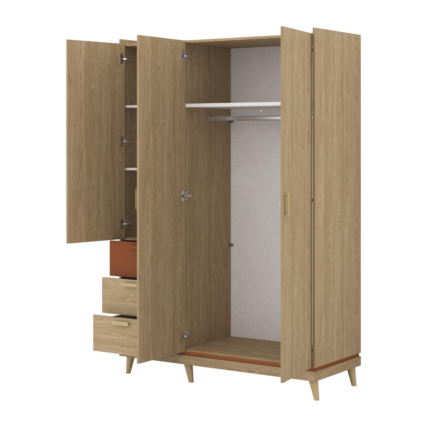 Skapis Skanija  144;190/215/57 cm ozols - N1 Home