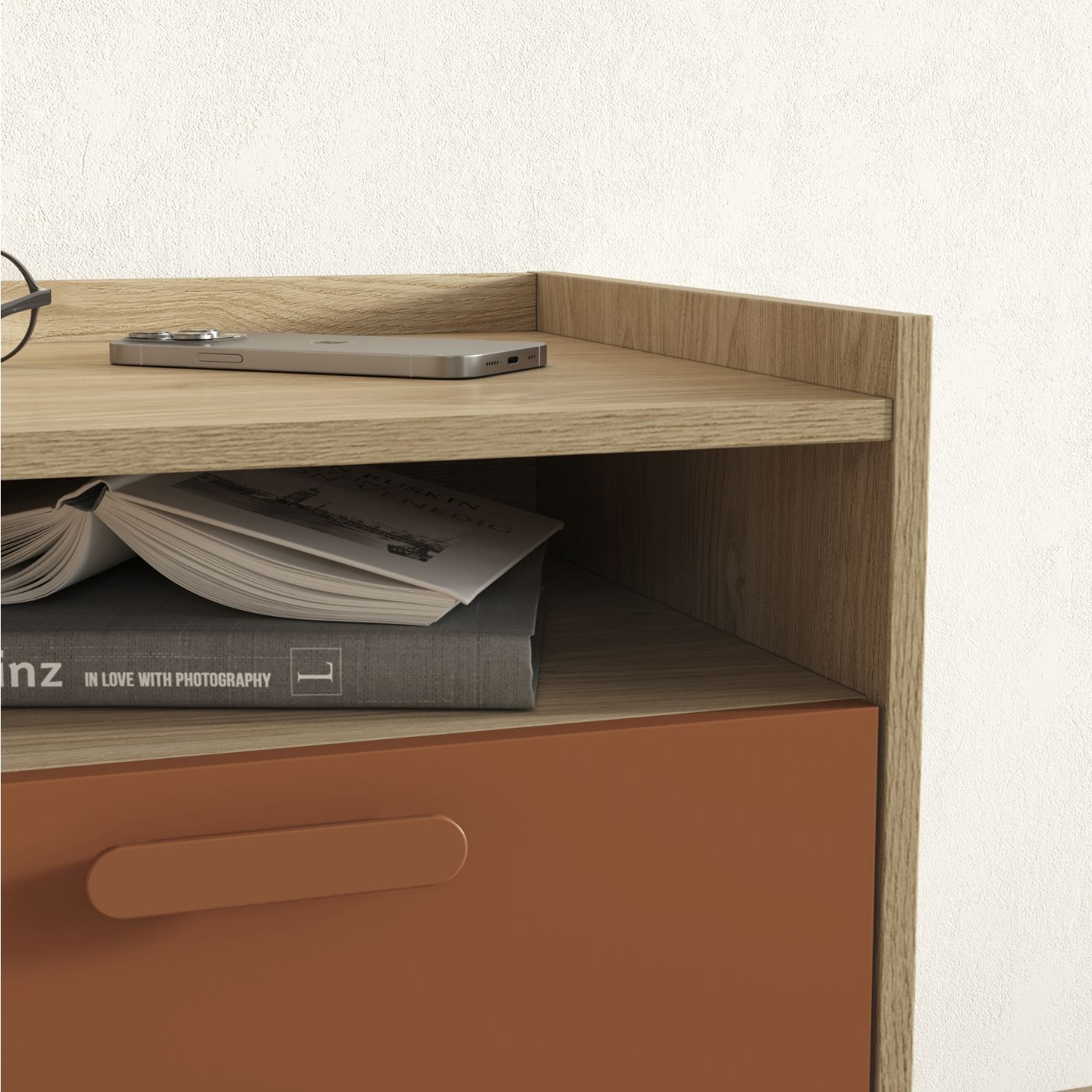 Naktsskapītis Skanija 50/51/40 cm ozols - N1 Home