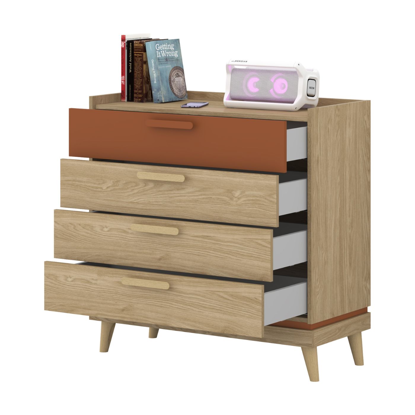 Kumode Skanija 90/90/40 cm ozols - N1 Home