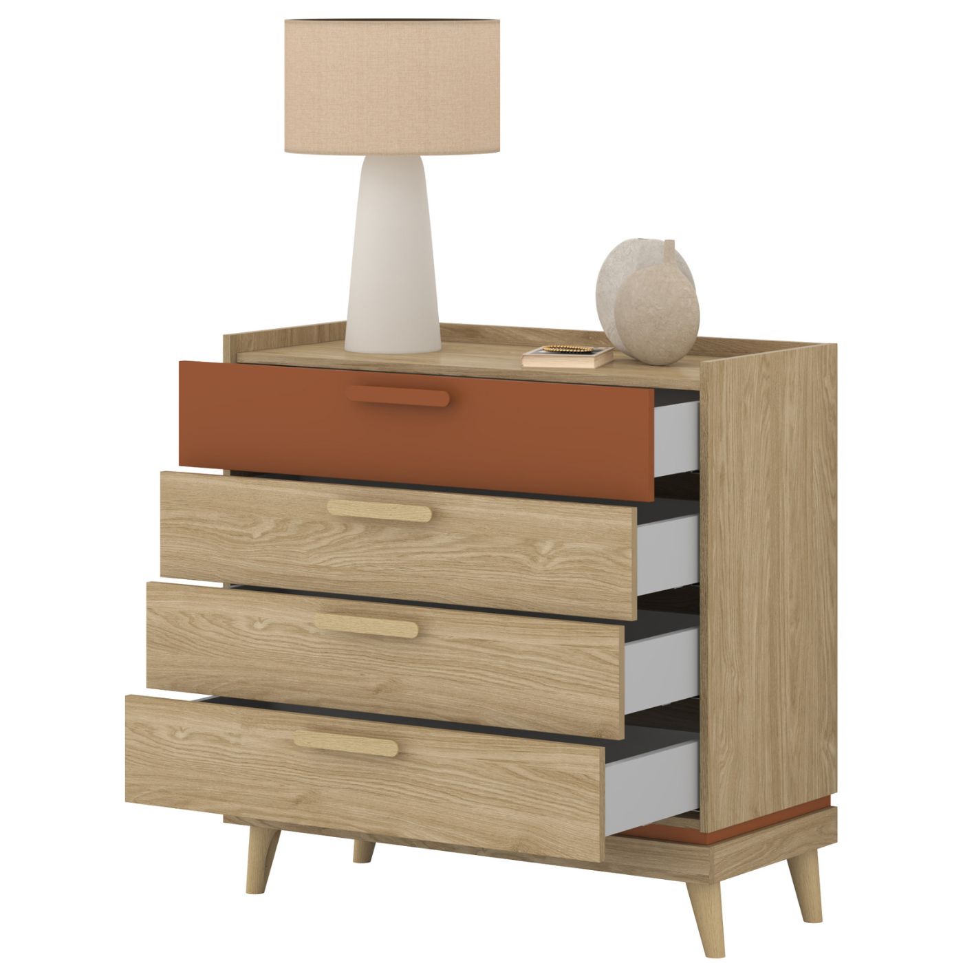 Kumode Skanija 90/90/40 cm ozols - N1 Home