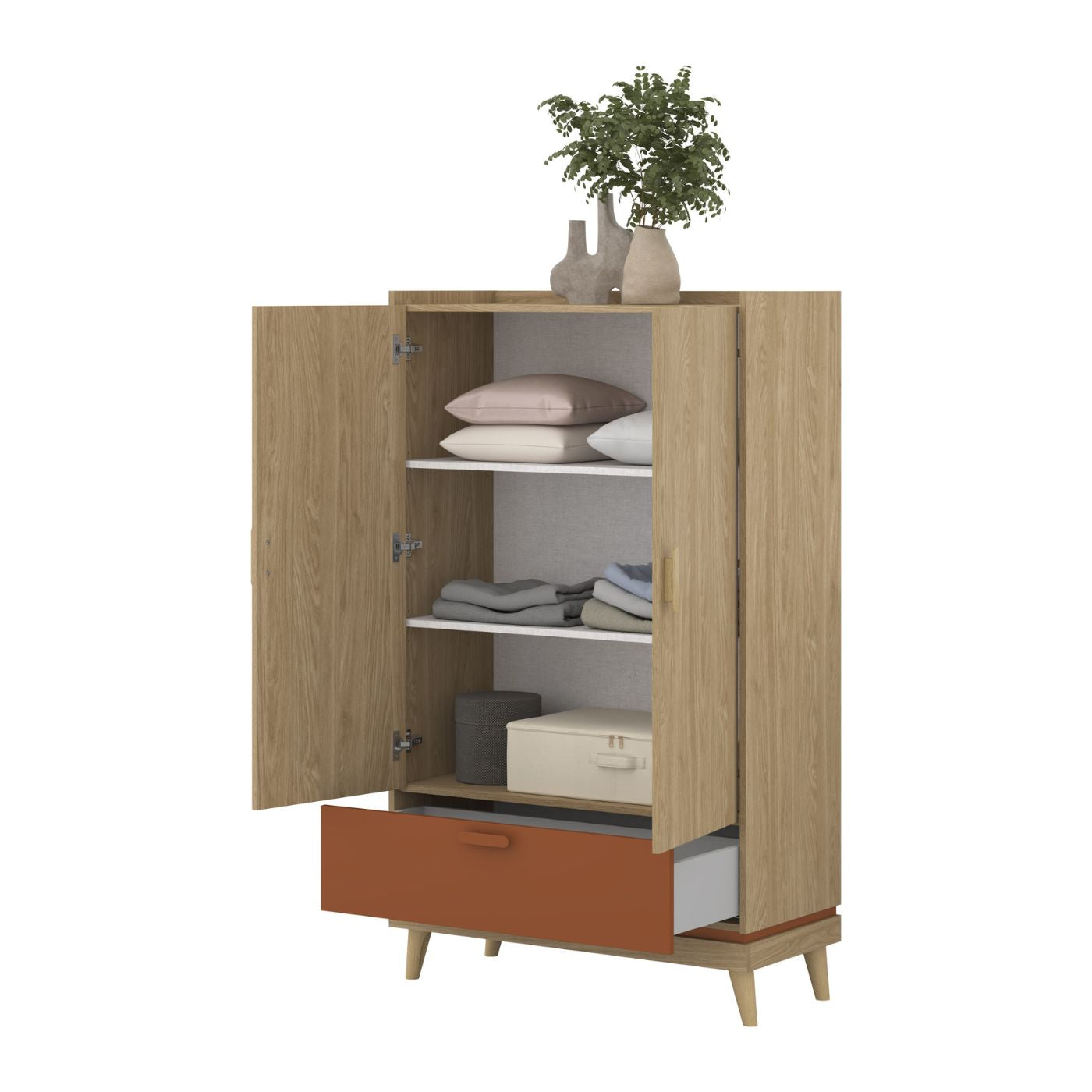 Skapis Skanija 90/150/40 cm ozols - N1 Home