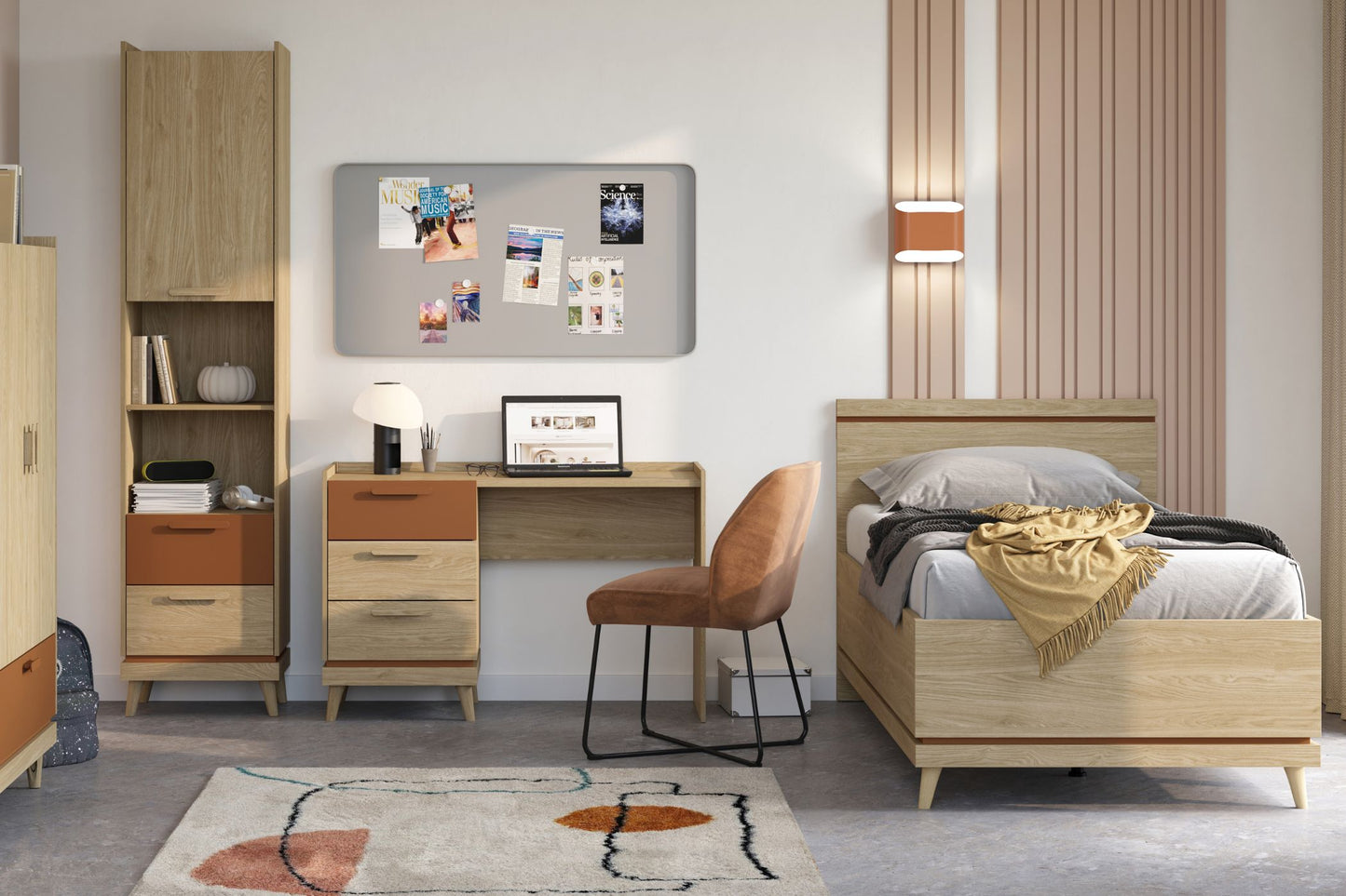 Skapis Skanija 90/150/40 cm ozols - N1 Home