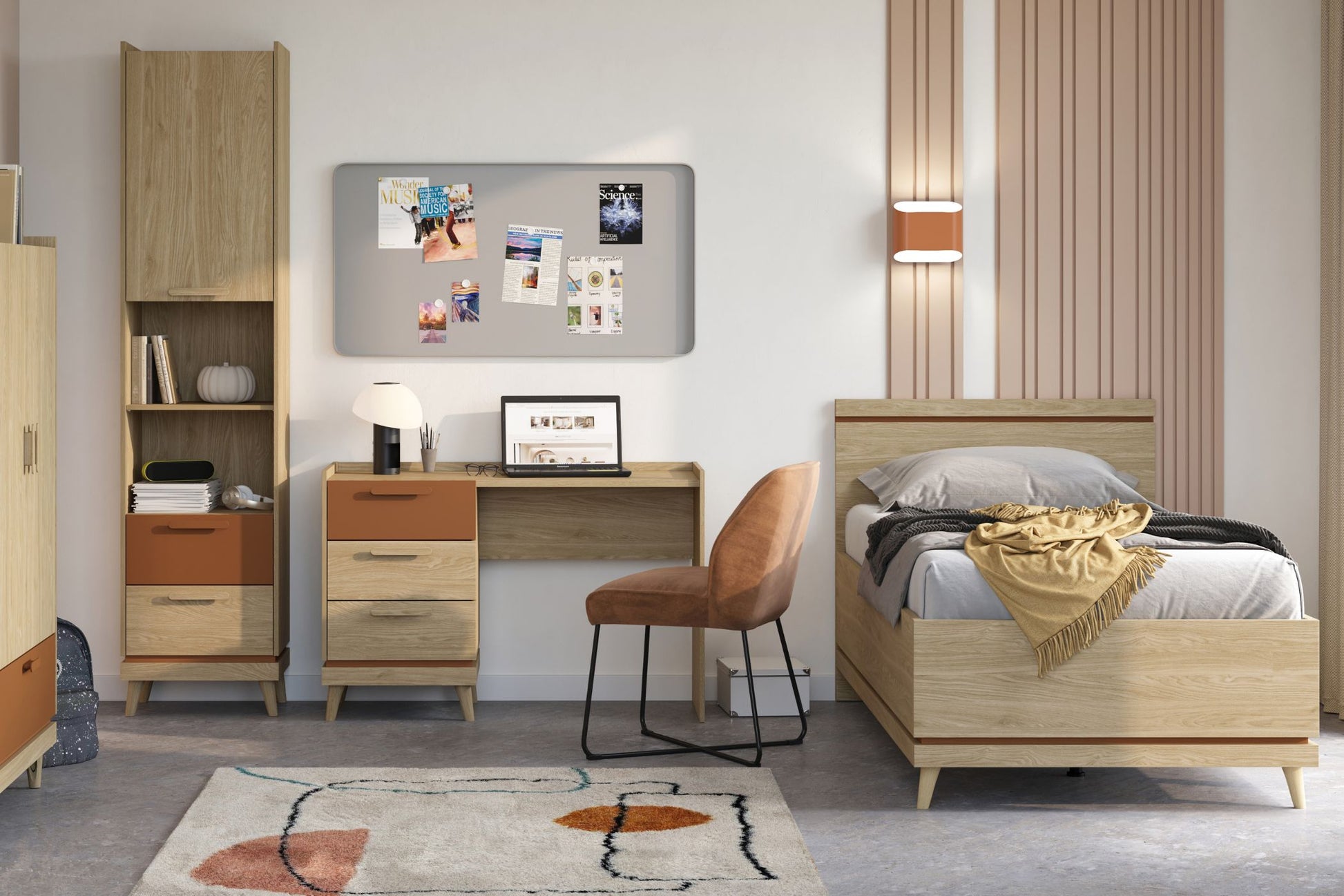 Skapis Skanija 90/150/40 cm ozols - N1 Home