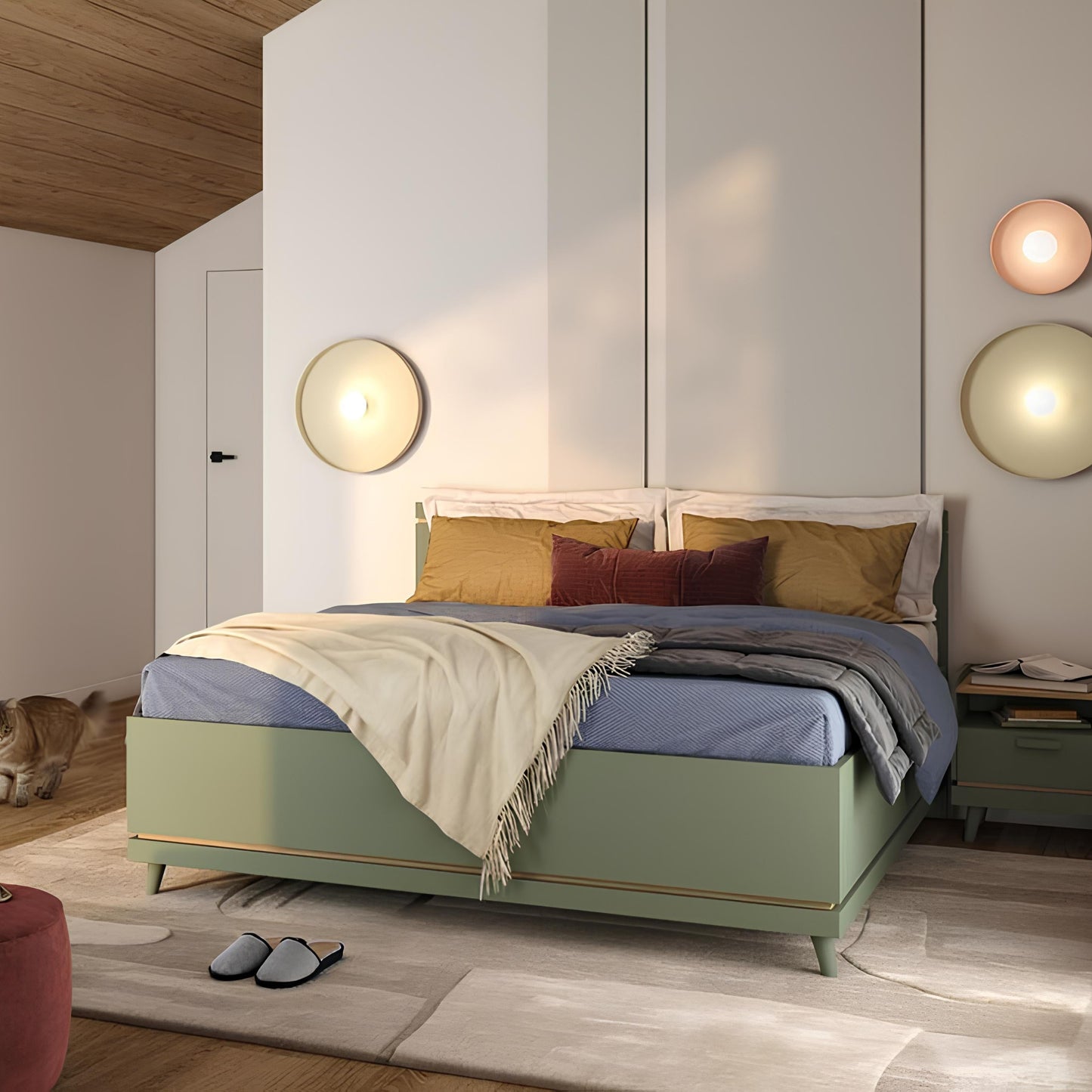 Skapis Skanija  105;165;185/100/207 cm zaļs