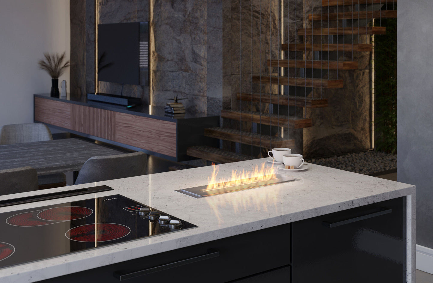 Biokamīns Inbo 500 50/15/5 cm inox - N1 Home