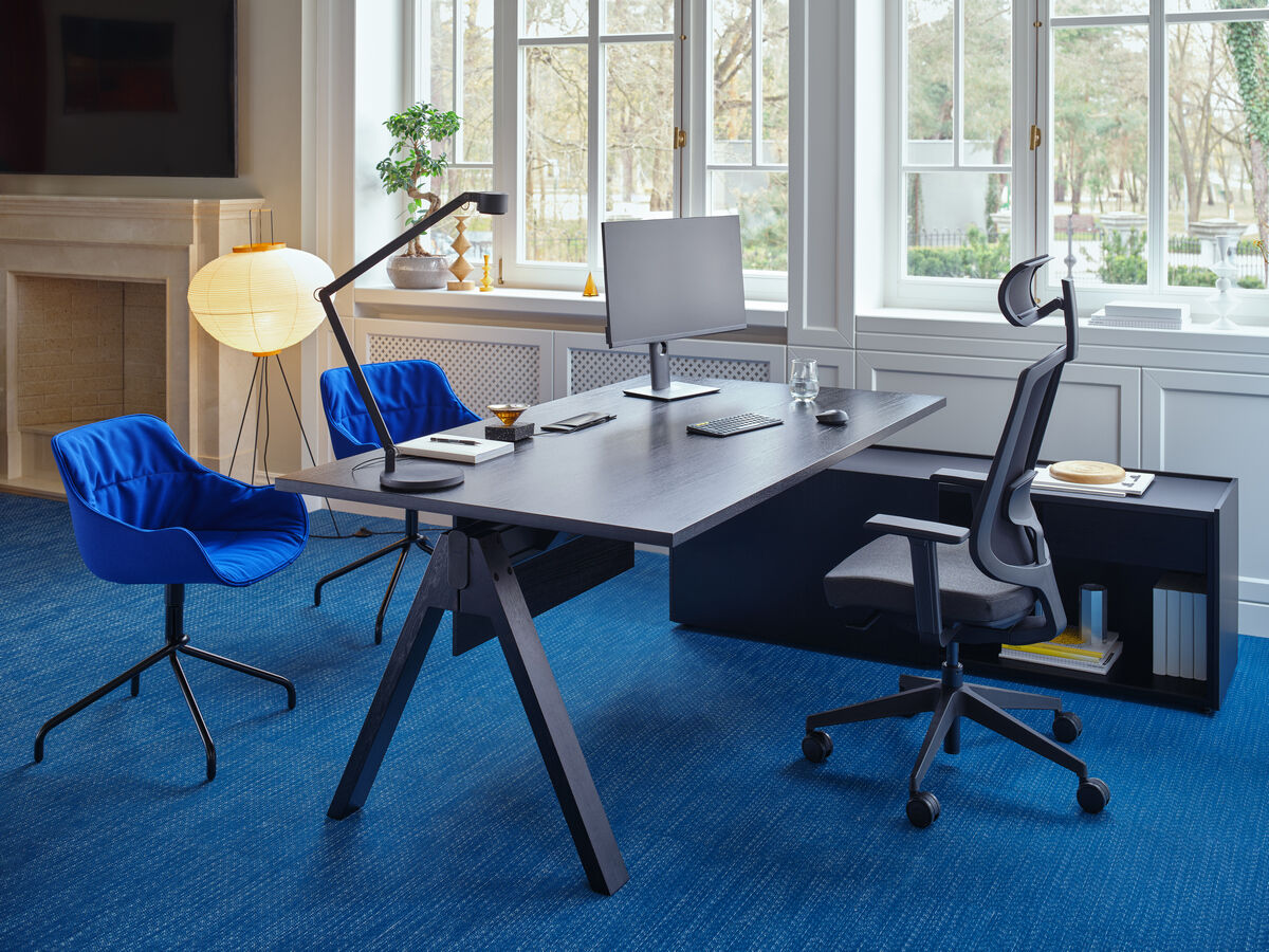 Galds Vega  180/179/74 cm melns/dažādas polsterējuma krāsas - N1 Home