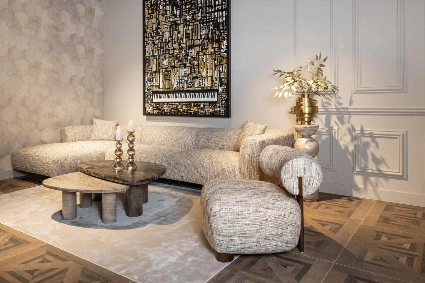 Vāze Akelei Richmond Interiors 25/25/31 cm zelts