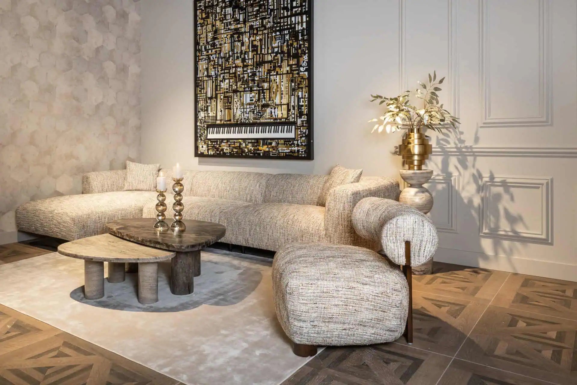 Svečturis Emie brown large Richmond Interiors 30/12/12 cm brūns - N1 Home