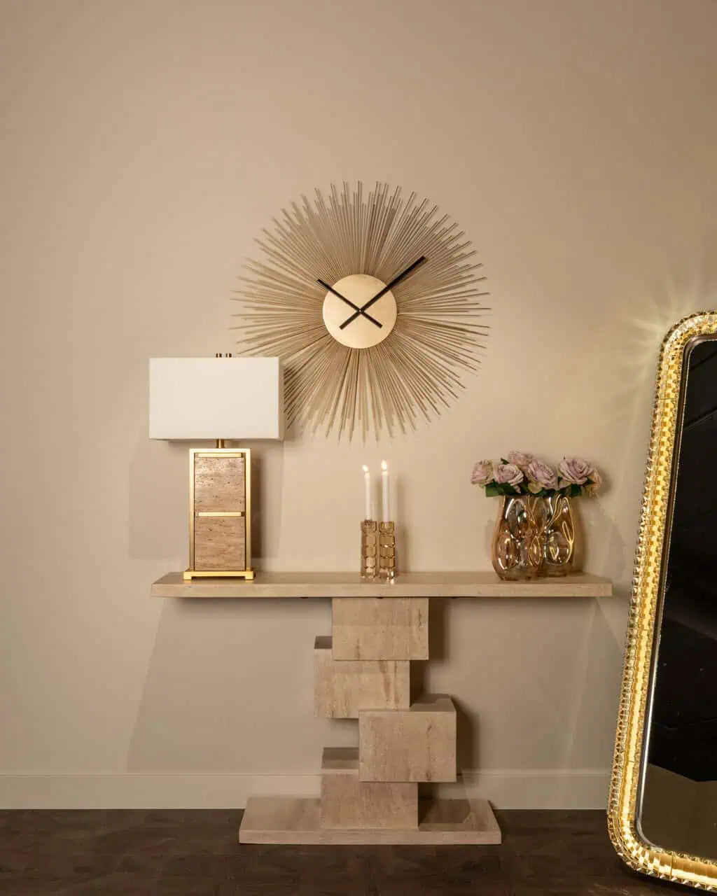 Pulkstenis Chasin 90/90/3,5 cm zelts - N1 Home