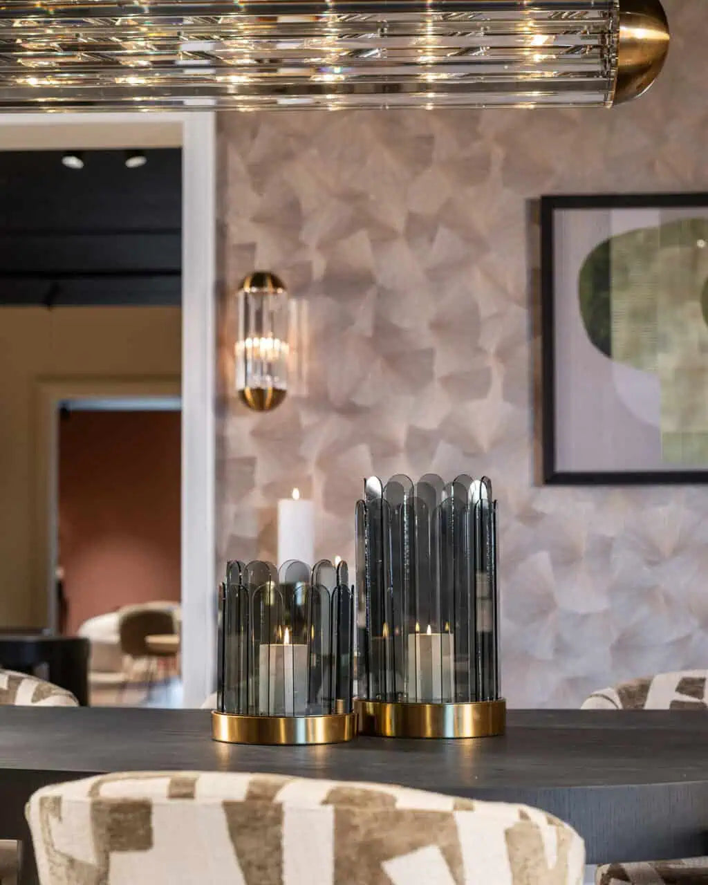 Svečturis Daisey smoke small Richmond Interiors 27/22/22 cm dūmi - N1 Home