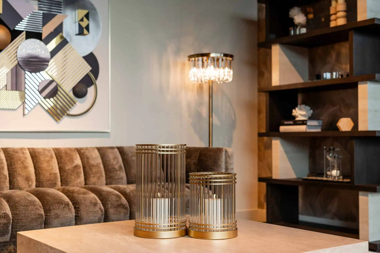 Svečturis Dyara gold small Richmond Interiors 27/22/22 cm zelts - N1 Home