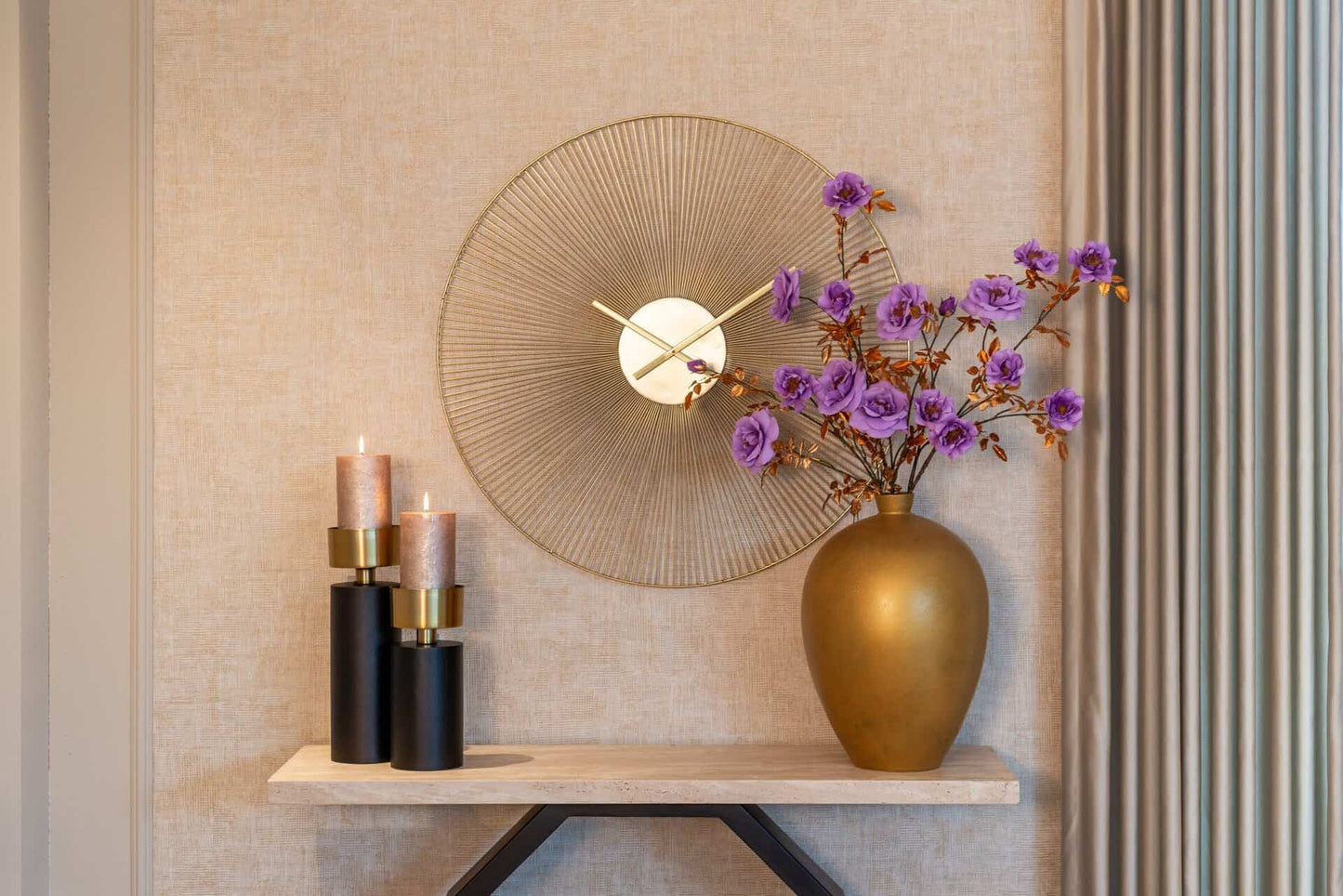 Vāze Shirley Richmond Interiors 34/34/50 cm zelts