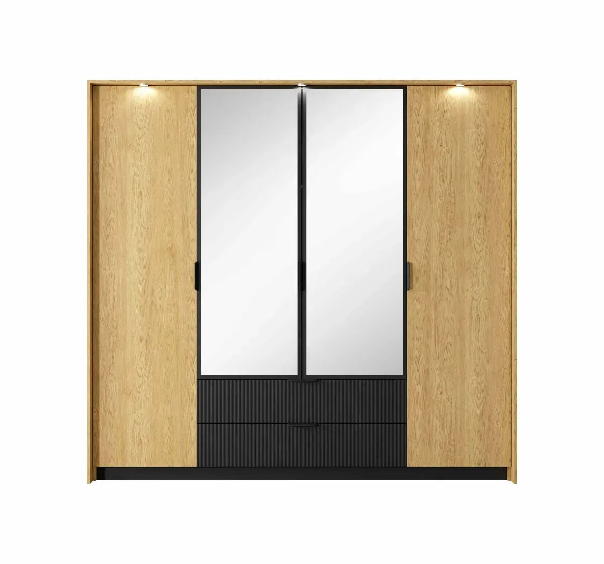 Skapis Balta 223/210/59 cm baltik ozols/melns - N1 Home