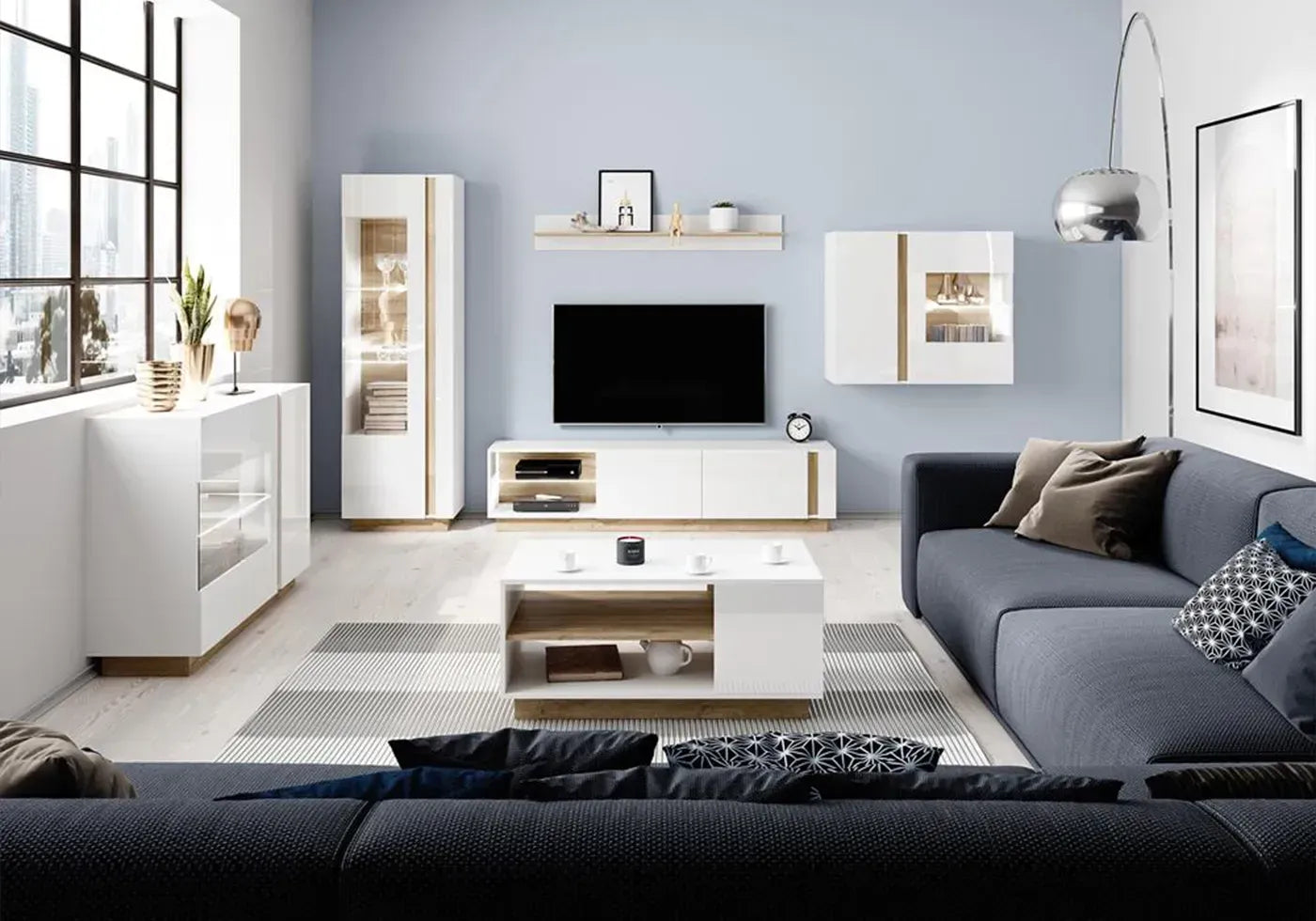 Kumode Arci 138,2/90,5/40 cm balts/ozols - N1 Home