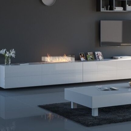 Biokamīns Inser 1000 100/32/20 cm inox - N1 Home