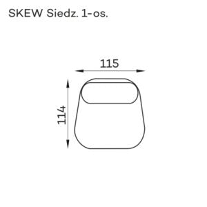 Dīvānd-krēsls Skew Square 1 Befame 72/115/114 cm bēšs - N1 Home