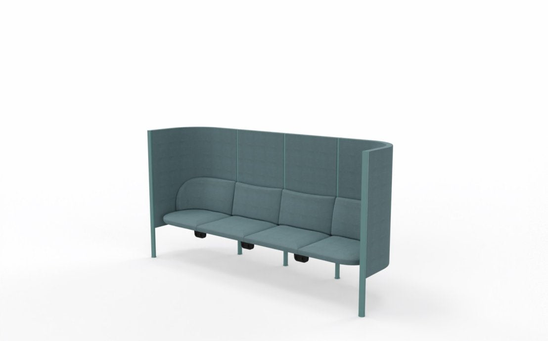 Droša vieta-dīvāns Safia 149; 218; 268/ 75/150 cm zils LC14/ grafits - N1 Home