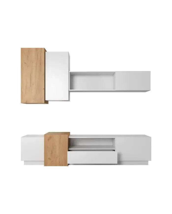 Komplekts 3Dot 220/53/45 cm balts/ozols - N1 Home